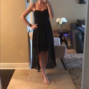 Black hi low dress